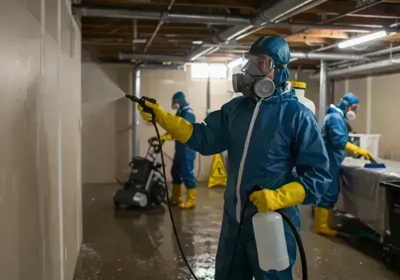 Basement Sanitization and Antimicrobial Treatment process in Silver Lake, FL